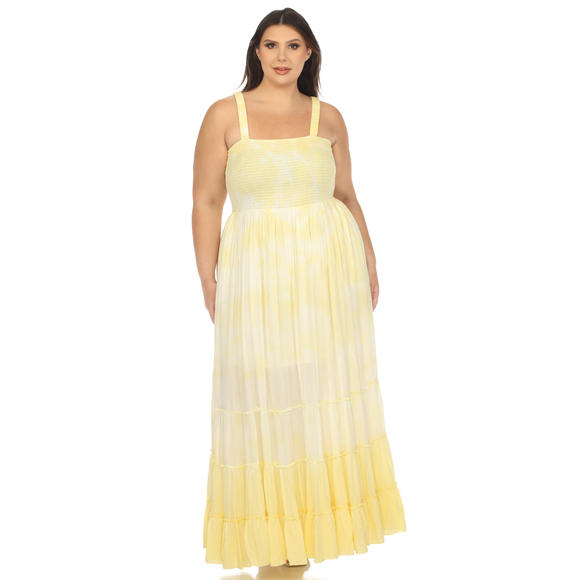 Plus Size Smocked Ruffle Maxi Dress - Picture 5 of 5